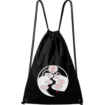 Městský batoh DOBRÝ TRIKO Bavlněný batoh s potiskem Na řece Barva: Černá