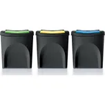 Odpadkový koš Prosperplast SORTIBOX 3 x 25 l recyklovaný černý