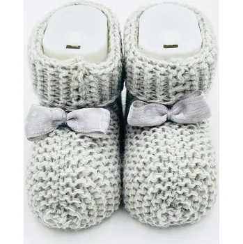 Capáčky Kojenecké capáčky s mašličkou šedé