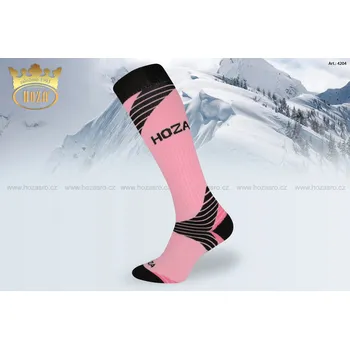Dámské ponožky HOZA Thermo vysoce hřejivé podkolenky - zimní - H4204 Barva: růžová, Velikost: 26-27