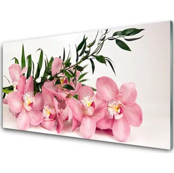 Obraz Obraz na skle Orchidej Květiny Lázně 125x50 cm 4 Přívěsky