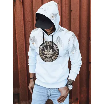 Pánská mikina pánská mikina s kapucí a potiskem BX5315 Barva: Bílá, Velikost: 2XL