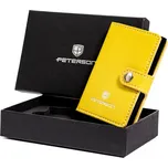 Kožené pouzdro s pouzdrem na karty a vizitky Barva: Žlutá