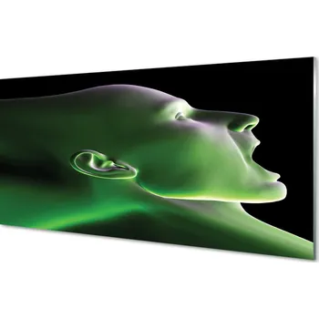 Obraz Obraz na skle V čele muž zelenou 100x50 cm 4 Přívěsky