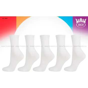 Hoza Dětské ponožky HOZA, hladké - bílé - H034-C Barva: Balíček -C-5ks bílých, Velikost: 27-30