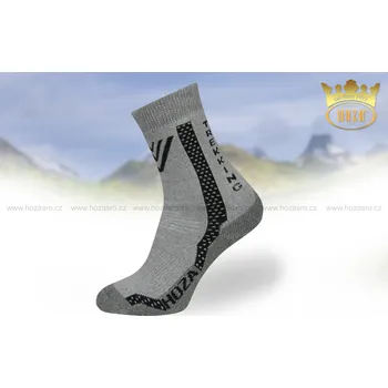 Dámské ponožky HOZA Thermo trekking vysoce hřejivé ponožky - H3410 Barva: antracit bílá, Velikost: 26-27