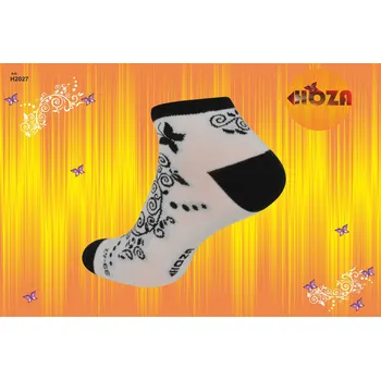 Dámské ponožky Hoza Kotníčkové ponožky od 89kč - H2027 Barva: bílá černá, Velikost: 35-38