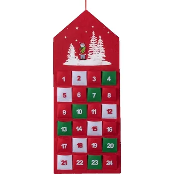Vánoční dekorace Emocio adventní kalendář filcový k zavěšení