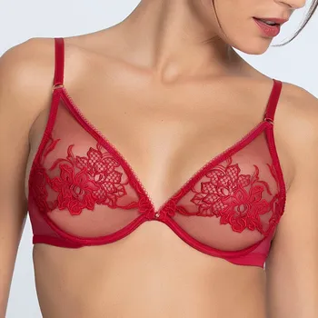 Podprsenka Lise Charmel - Adorable en sexy podprsenka triangle nevyztužená rouge effusion 75C ACH6985
