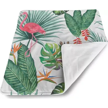 deka Sablio Dětská deka pro miminko Zebra a plameňák - 80x100 cm