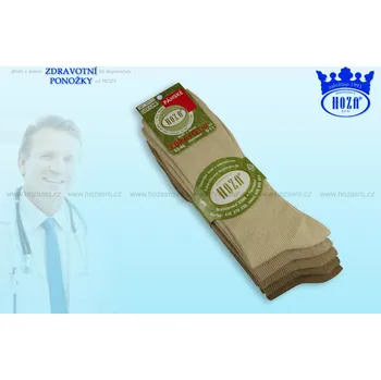 Pánské ponožky Hoza Pánské ponožky zdravotní, 100% bavlna - hnědý mix - H014-A Barva: Balíček hnědý 5párů, Velikost: 39-42