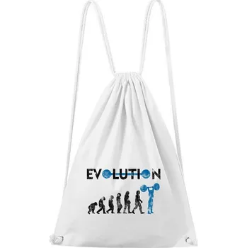 Městský batoh DOBRÝ TRIKO Bavlněný batoh Evoluce kulturisty Barva: Bílá
