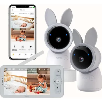 IP kamera IP kamera ARENTI 3MP/2K Wi-Fi Video Baby Monitor Kit with dual cameras and LCD Screen