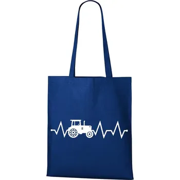 Nákupní taška DOBRÝ TRIKO Bavlněná taška s potiskem Tep traktor Barva: Královsky modrá