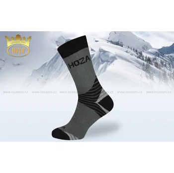 Pánské ponožky Hoza Funkční Thermo vysoce hřejivé ponožky - nadměrné - H3414-N Barva: tmavá šedá, Velikost: 32-33