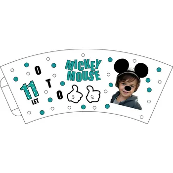 Party nádobí Personal Personalizované papierové poháre 6 ks - Mickey Mouse