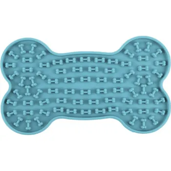 lízací podložka Huhubamboo lízací podložka modrá kost 20x11 cm
