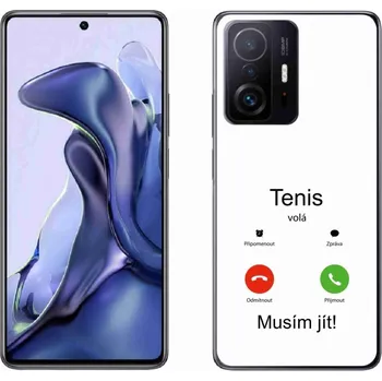 Pouzdro na mobilní telefon Gelový kryt mmCase na Xiaomi 11T - tenis volá bílé pozadí
