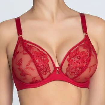 Podprsenka Lise Charmel - Adorable en sexy podprsenka triangle nevyztužená rouge effusion 90D BCH6785