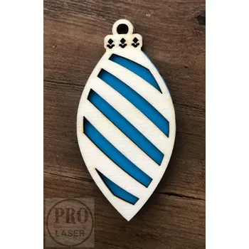 Vánoční ozdoba Dřevěná retro ozdoba šiška 1