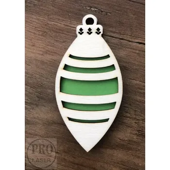 Vánoční ozdoba Dřevěná retro ozdoba šiška 5