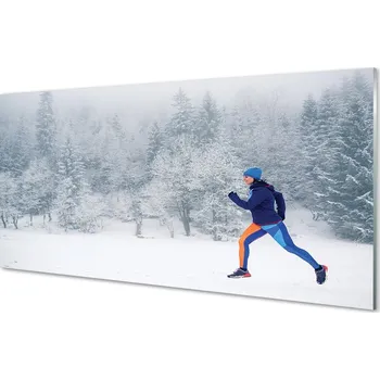Obraz Obraz na skle Les v zimě sníh muž 100x50 cm 4 Přívěsky