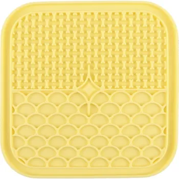 lízací podložka Huhubamboo lízací podložka žlutá 20x20 cm