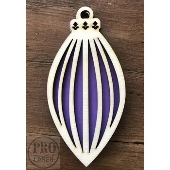 Vánoční ozdoba Dřevěná retro ozdoba šiška 14