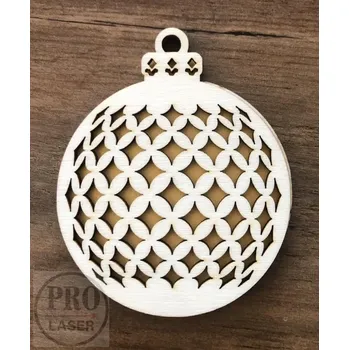 Vánoční ozdoba Dřevěná retro ozdoba kulatá 13
