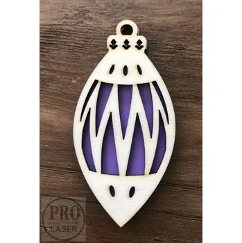 Vánoční ozdoba Dřevěná retro ozdoba šiška 4