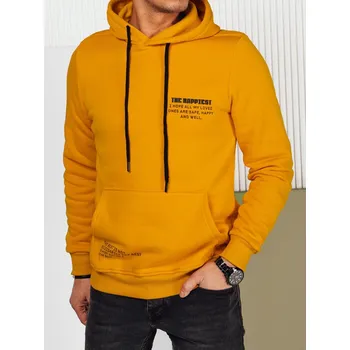 Pánská móda Pánská mikina s kapucí BX5682 Barva: Žlutá, Velikost: 2XL