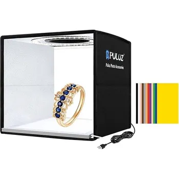LED páska PULUZ PKT3101B Studiový fotobox s LED osvětlením 25 cm