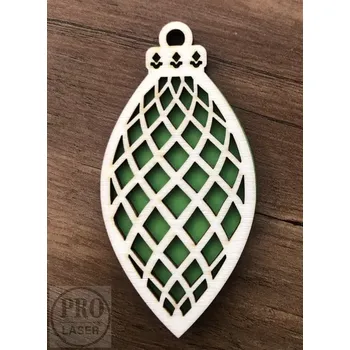 Vánoční ozdoba Dřevěná retro ozdoba šiška 13