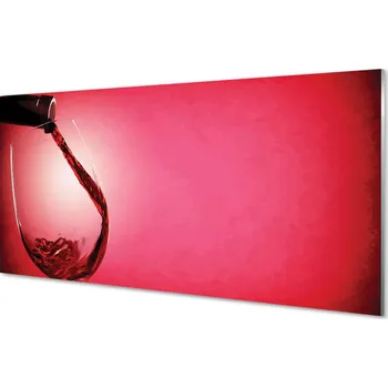 Obraz Obraz na skle Červené pozadí sklo na levé straně 125x50 cm 4 Přívěsky