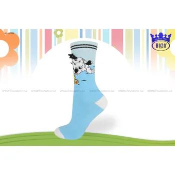 Hoza Dětské ponožky FROTÉ - pes s ušima -od 69kč - H7004 Barva: Modrá, Velikost: 19-22