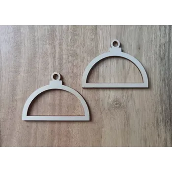 Vánoční ozdoba Dřevěná baňka, šířka 7 cm