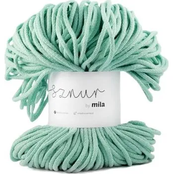 Příze Bavlněná šňůra MILA 5mm - mátová (Délka šňůry: 100m)