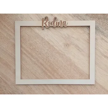 Rám na obraz Dřevěný rámeček RODINA - 15 x 12 cm