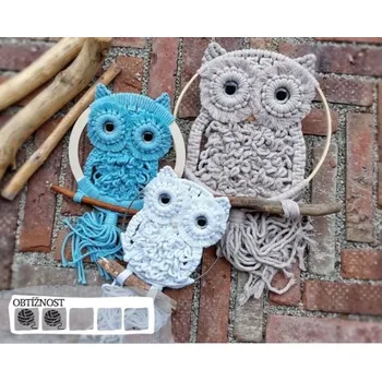 kreativní sada Kreativní macramé sada s návodem - SOVA