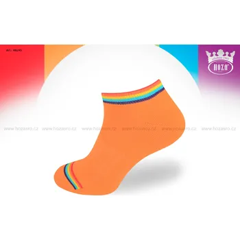 Hoza Dětské kotníkové ponožky - H6245 Barva: oranžová, Velikost: 31-34