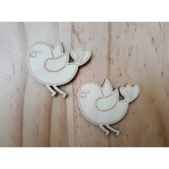 Velikonoční dekorace Dřevěný ptáček - 3 x 3,3 cm