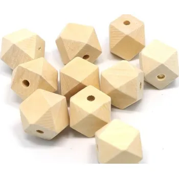 Korálek Dřevěný korálek hexagon - 15mm