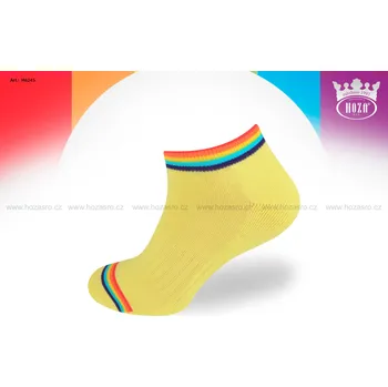 Hoza Dětské kotníkové ponožky - H6245 Barva: žlutá, Velikost: 19-22