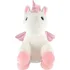 usínáček Teddies Snílek jednorožec s křídly 38 cm bílý/růžový