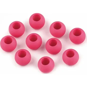 Korálek Plastový korálek s velkým otvorem - růžová