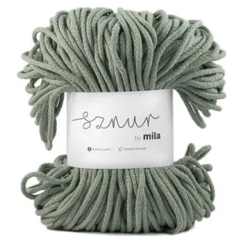 Příze Bavlněná šňůra MILA 3mm - divoká máta (Délka šňůry: 100 m)
