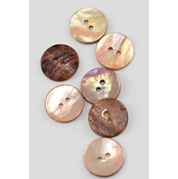 Knoflík Perleťový knoflík barvený - odstíny světle béžové - průměr 1,8 cm