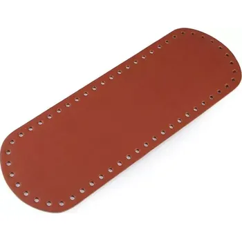 Kožené dno na kabelku 10x30 cm - hnědá koňak