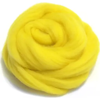 Ovčí rouno Ovčí rouno česané 50 g - jasná žlutá