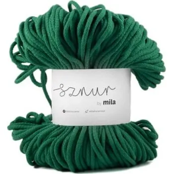 Příze Bavlněná šňůra MILA 5mm - zelená trávová (Délka šňůry: 100m)